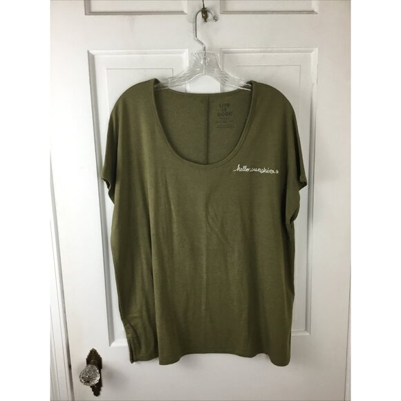 Life is Good Oversized Scoop Neck T-Shirt NWT - Picture 1 of 6